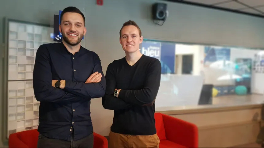 Jonathan Arnaud et Max Bayle, co-fondateurs MJ INNOV crédit photo : FranceBleu, 2019.