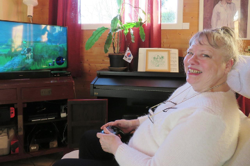 Mijo, la célèbre senior gameuse © Gilles Queffélec / La Gazette du Centre Morbihan